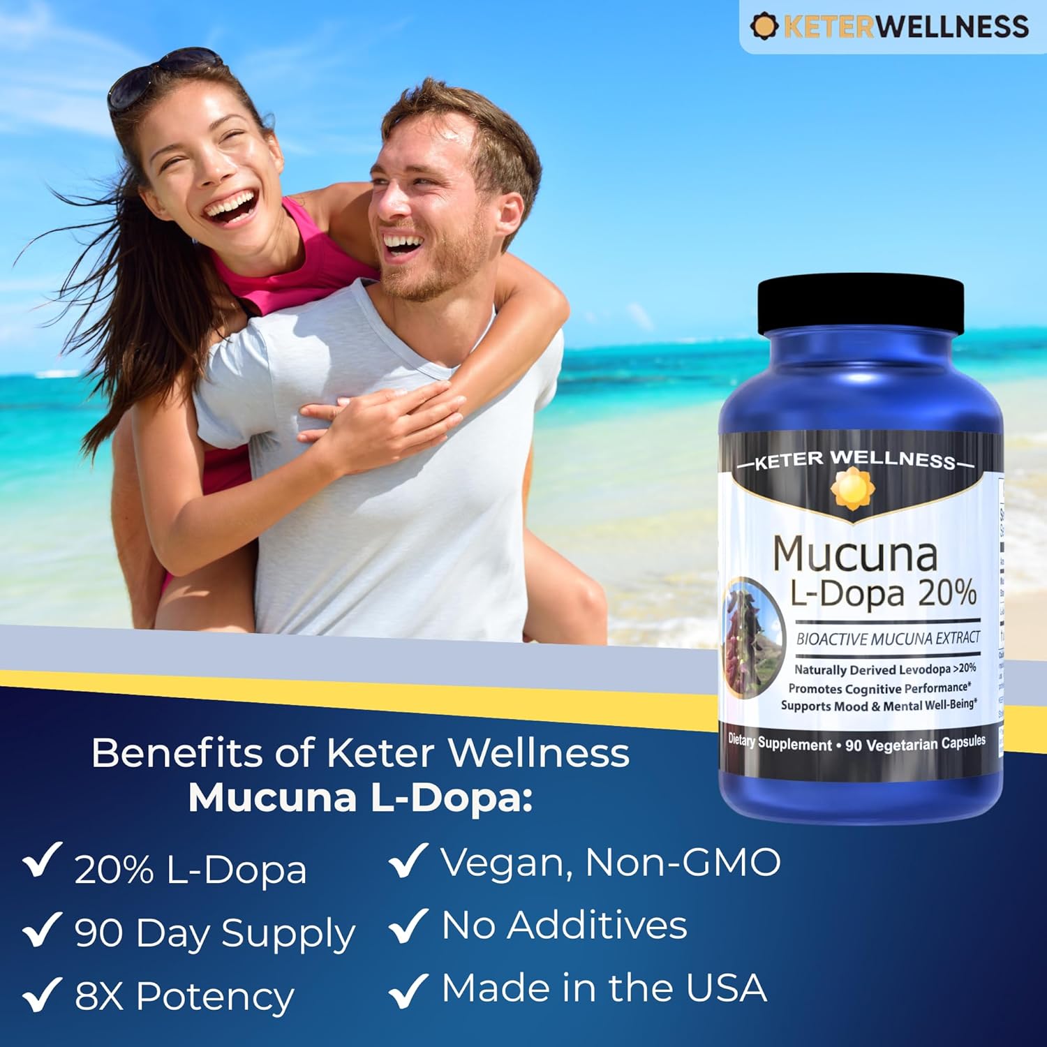 Benefits of Keter Wellness Mucuna L-Dopa 20%